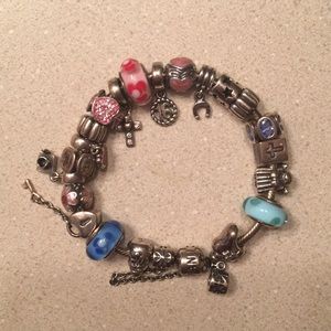 Pandora bracelet complete with charms